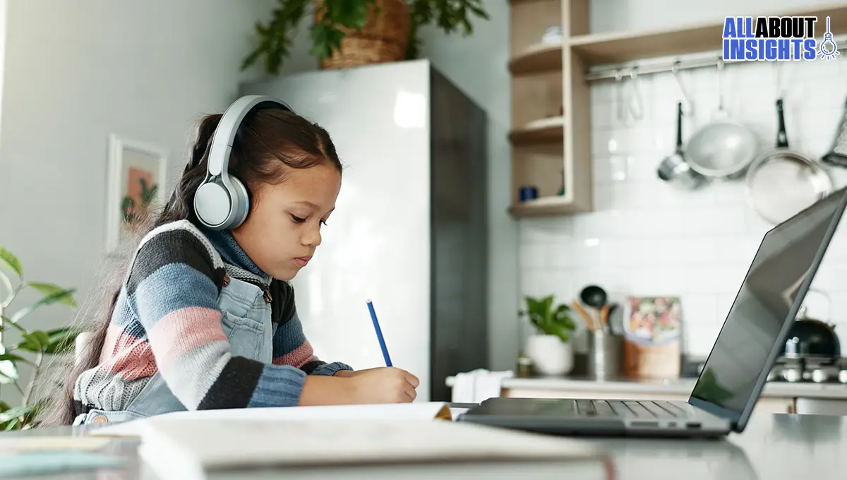 student learning at home